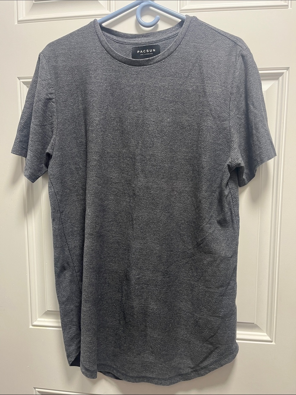 PacSun Men's Charcoal Textured Crew Neck Tee